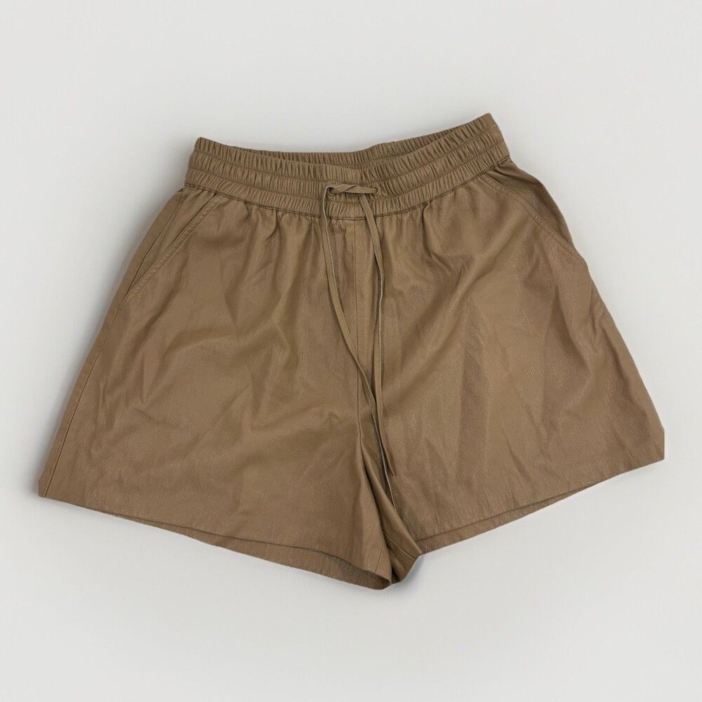 Good American Shorts Womens Size 2 (Medium) Better Than Leather Caramel Brown